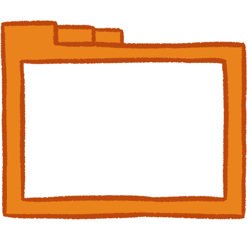  A hollow orange folder with thick lines.